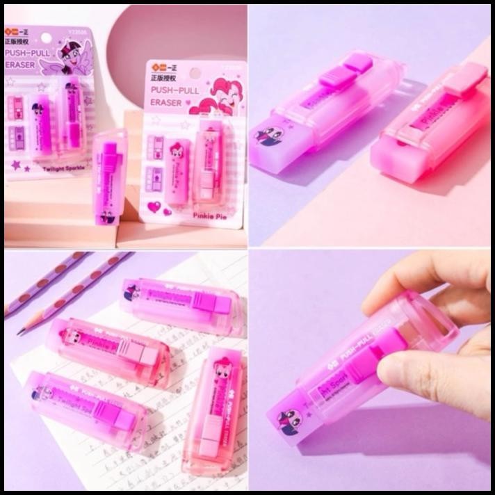 

BEST DEAL LITTLE PONNY ERASER PENGHAPUS MEKANIK PUSH PULL ERASER !!!!!