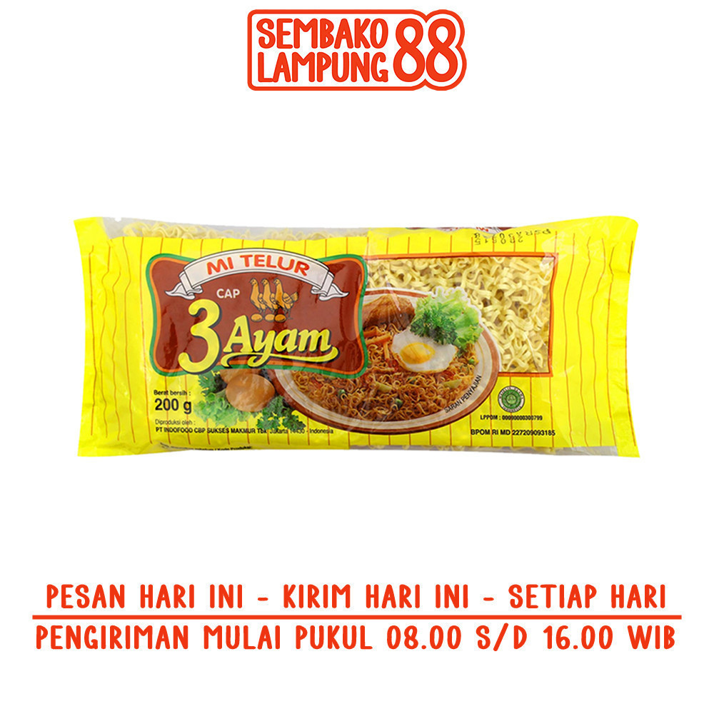 

Mie Telur 3 Ayam 1 Pcs | Sembako Lampung 88