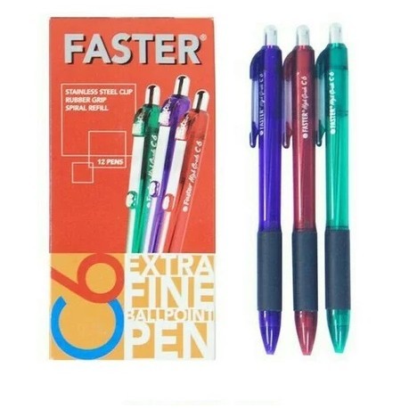 

Faster - Bolpen C6 Hitam Set Isi 3 Pcs