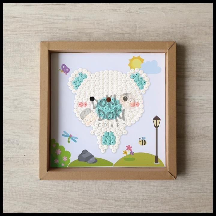 

HOT DEAL ANIMAL BUTTON PAINTING CRAFT KIT - DIY - POLAR BEAR KERAJINAN TANGAN !!!