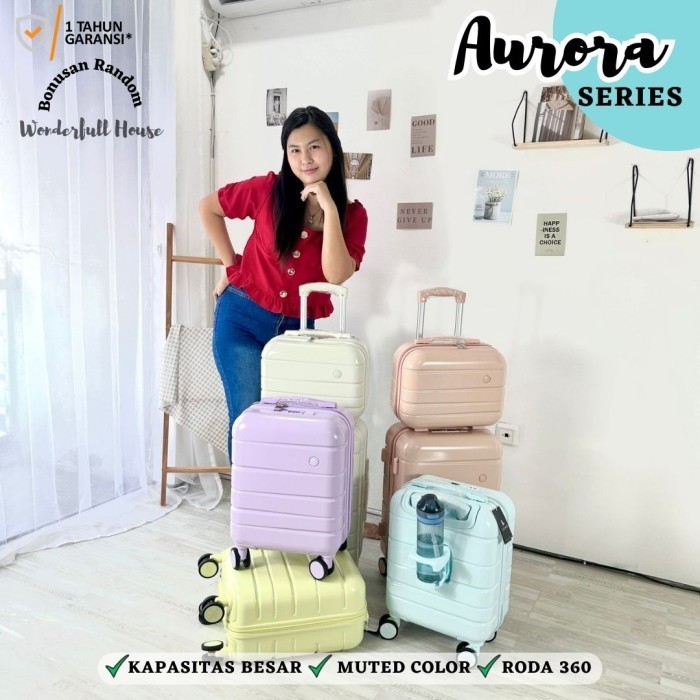 Koper Cabin Bagasi Luggage Suitcase Koper Pastel Color Beauty Case