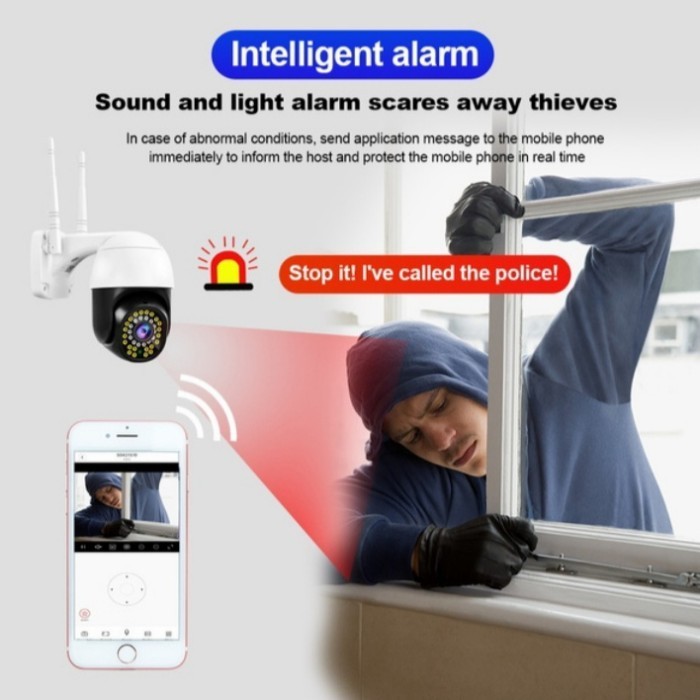 Ip Cam Cctv Outdoor 8Mp Speed Dome V380 360 Derajat Ptz Wireless