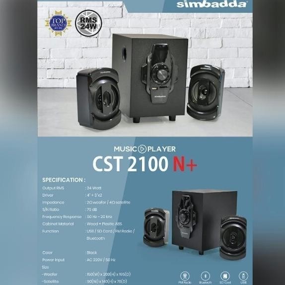 Baru Speaker Simbadda Cst 2100 N+ Cst2100 Cst-2100 N Plus