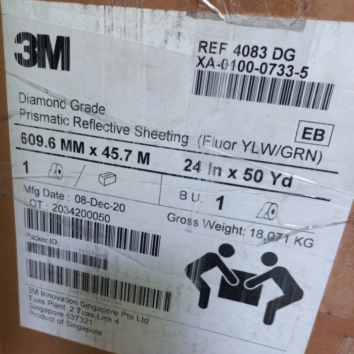 3M Diamond Grade Fluorescent Reflective Sheeting 4080