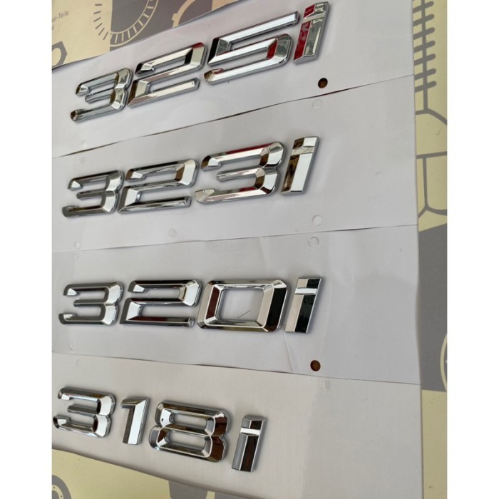 Emblem Bmw Bagasi 318I 320I 323I 325I Logo Chrome 3D Sticker Decals
