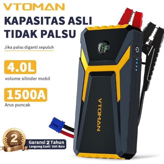 Vtoman V6 Jump Starter Aki Mobil Motor Power Bank 10000mah Jumper Aki