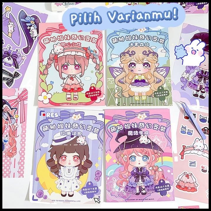 

GRATIS ONGKIR TOKKADO POMELO DRESS UP BOOK BUKU STICKER TEMPEL DIY KARAKTER LUCU !