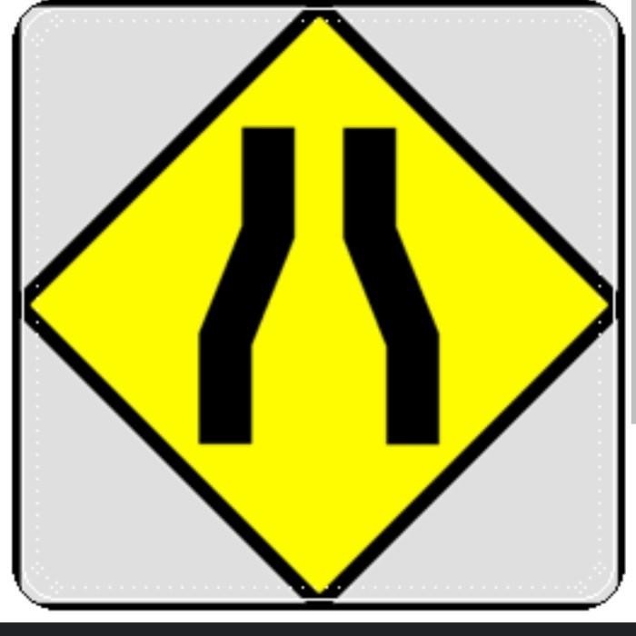 

Rambu Penyempitan Jalan Kanan Kiri