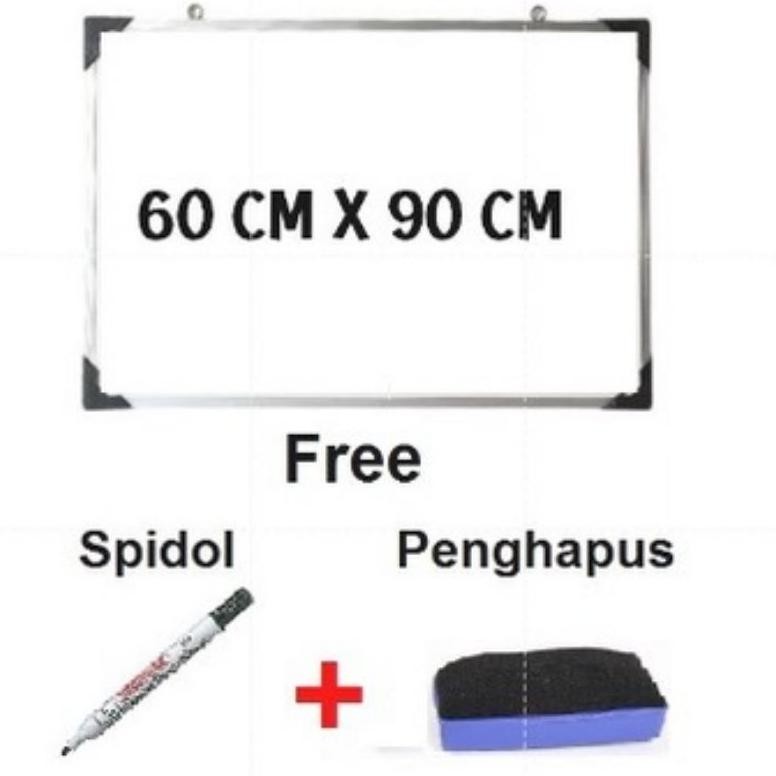 

et-98 PAPAN TULIS WHITE BOARD BONUS SPIDOL DAN PENGHAPUS PAPAN TULIS Premium