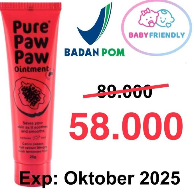 Pure Paw Paw Ointment 25g 25gr || Bukan Lucas Papaw Ointment