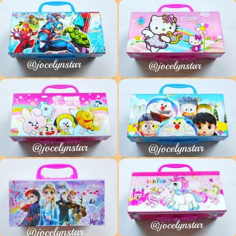 

GB29 3D - Kotak pensil pin/ kode / tempat pensil karakter hologram/3D /stationery case Terlaris