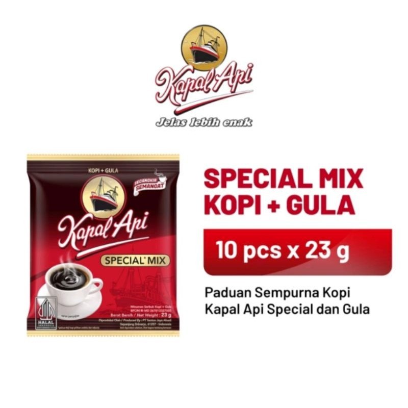 

kopi hitam + gula kapal api mix renteng isi 10 sachet