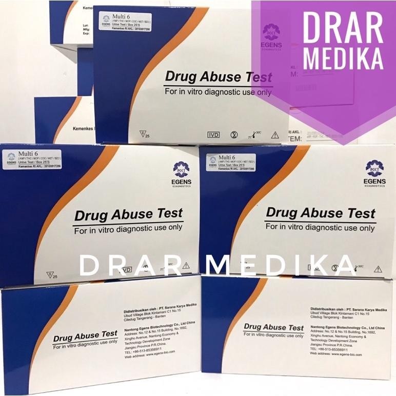 READYY>> ALAT TES STIP URIN NARKOBA 6 PARAMETER ALAT TES NARKOBA MULTI6 ISI 25 TEST MURAH DRUG TES 6