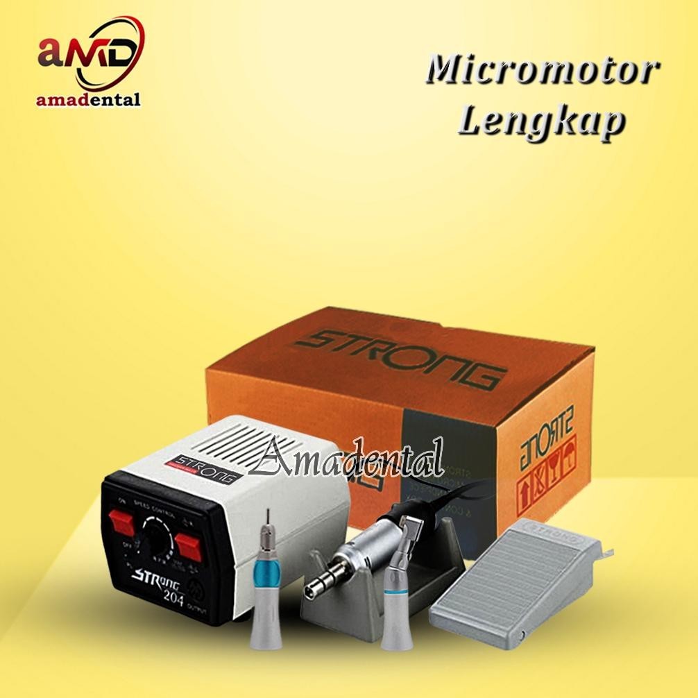 READYY>> DENTAL MIKROMOTOR / MICROMOTOR STRONG 204 / MICROMOTOR LENGKAP