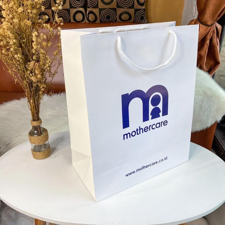 

TERLARIS Paper Bag Mothercare Putih Size Besar Bungkus Kado Hadiah Anak CQ37