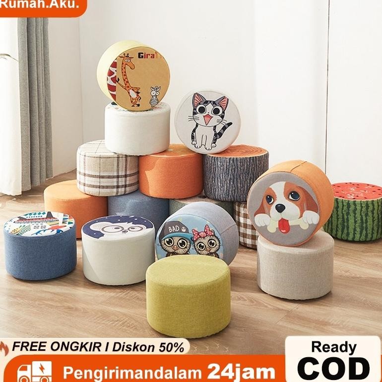 Sofa Bulat Stool bulat Sofa Stool Bulat Stool kancing Sofa bulat minimalis