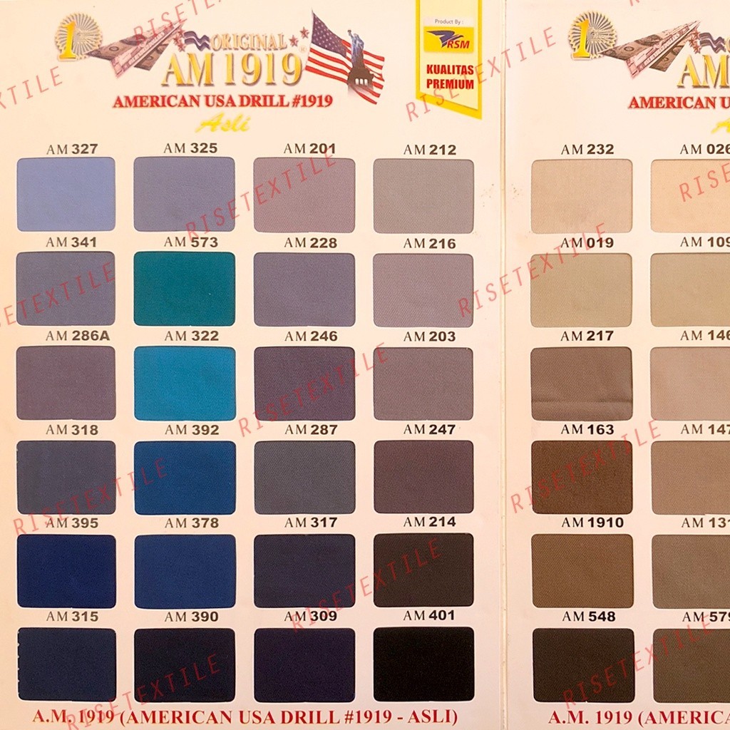 American Drill AM1919 Kain Celana Kain Kemeja Kain Seragam Kain Topi Hal 4-5