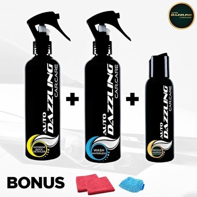 Auto Dazzling Paket Pembersih Interior Cleaner Waterless Shampoo Mobil