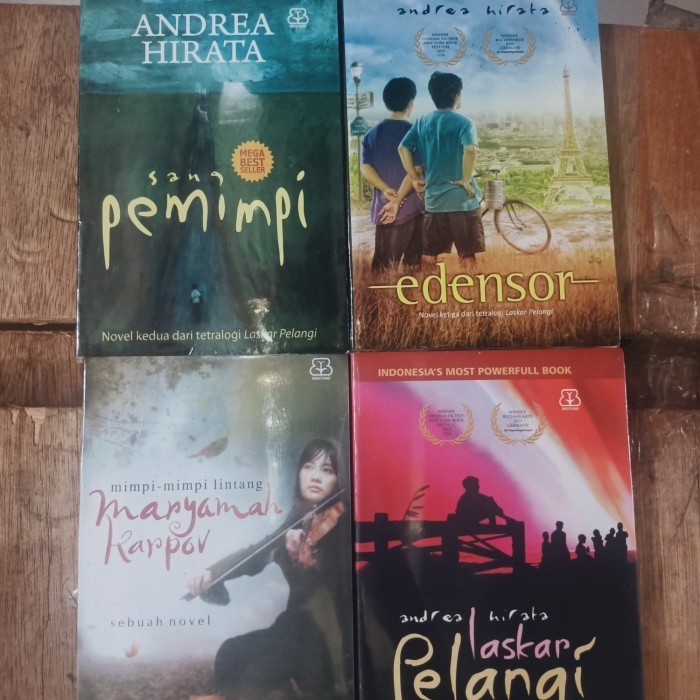 Paket 4 Novel Andrea Hirata - Laskar Pelangi -Edensor -Sang Pempi