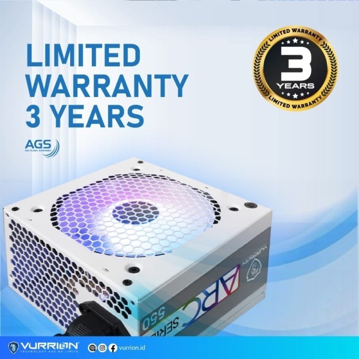 POWER SUPPLY VURRION ARC Series 550W - 550Watt 80+ PSU