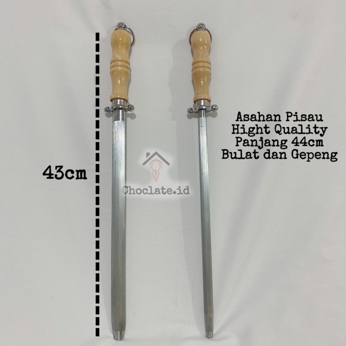 Asahan Pisau Kristal Pengasah Pisau Daging stick Pisau 12inc 43cm