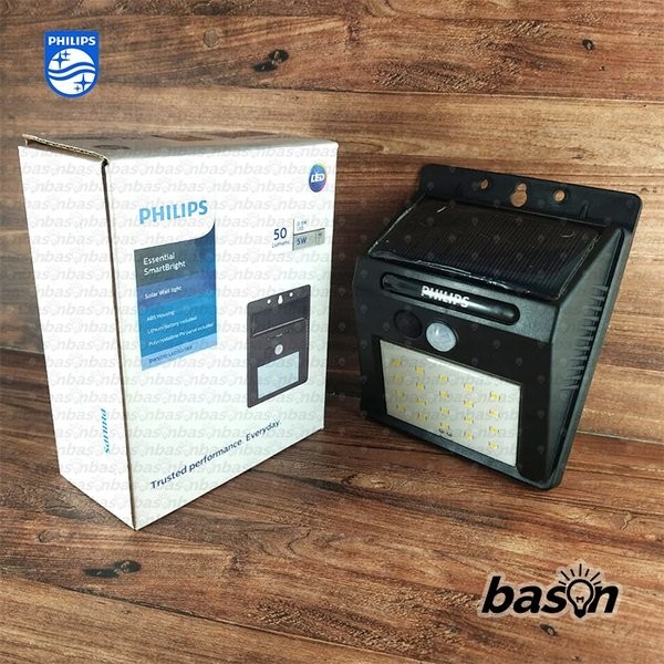 Philips Bws010 5W Solar Wall Light - Lampu Tenaga Surya & Sensor Gerak