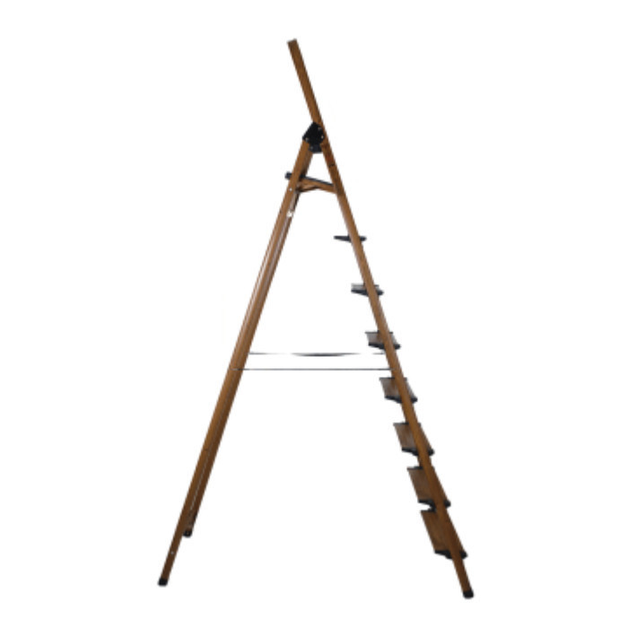 Krisbow Tangga Lipat Alumunium 8 Wide Step Motif Kayu