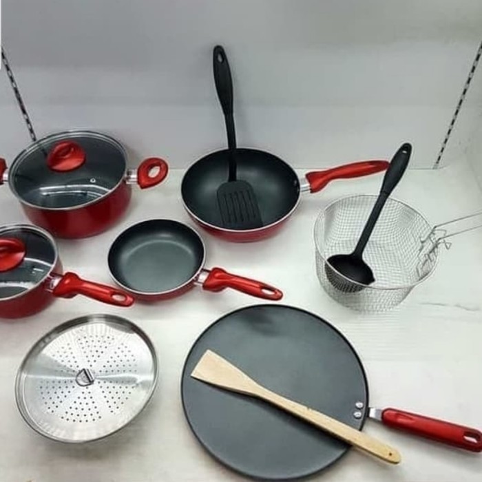 Panci Set Supra 12 Pcs Teflon. 12Pcs Cookware Set Supra Teflon