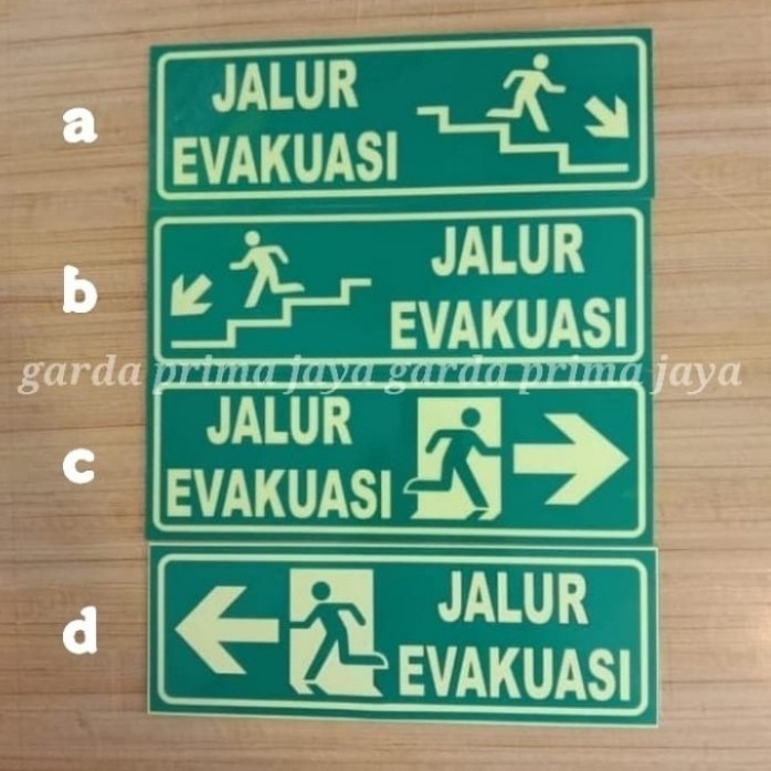 

Stier Label Jalur Evakuasi Glow In The Dark Sign K3 30 X 10Cm