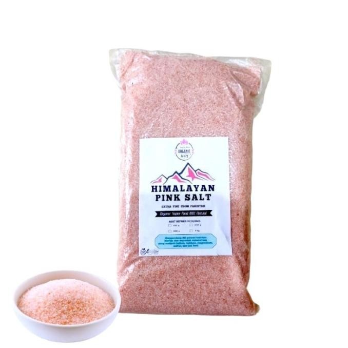 

Garam Himalaya Pink Organik 1 kg Kemasan Vacum Anti Pecah