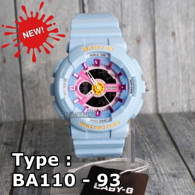 LIMITED EDITION  Baby-G Shock BA-110 Biru Pink Jam tangan wanita