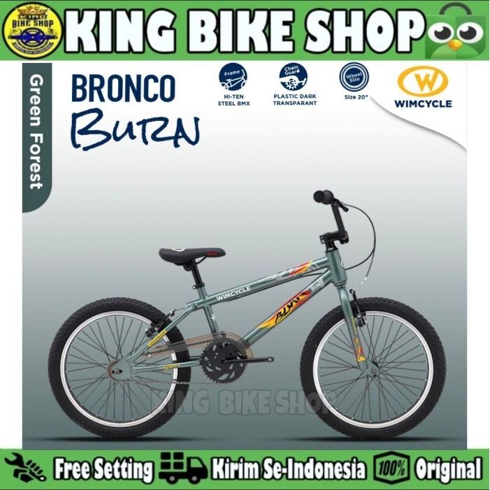 Sepeda Anak Laki BMX WIMCYCLE BRONCO BURN Ukuran 20 Inch