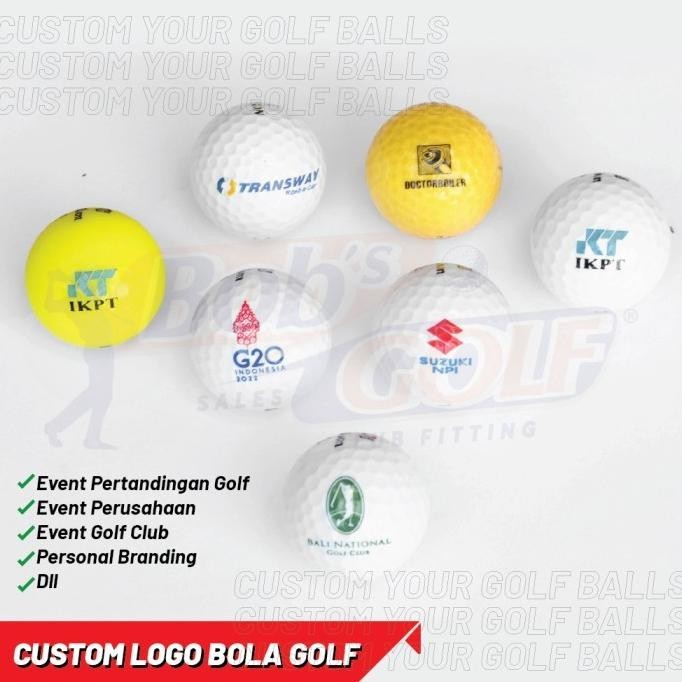 Custom Logo Bola Golf Cetak Sablon