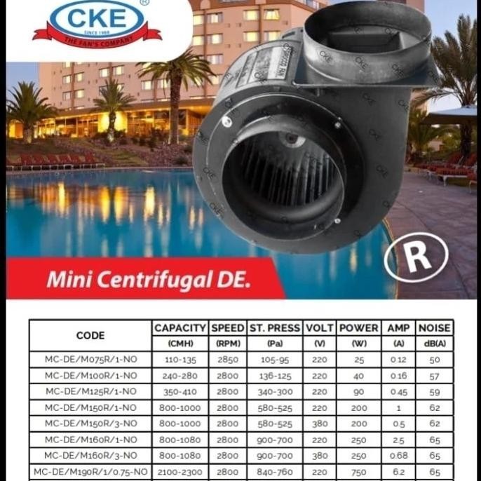 Cke Mini Centrifugal Mc-De M160R 1 No Blower Keong Blower Dapur