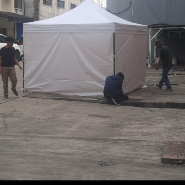 Tenda Lipat 3X3 +Dinding Putih