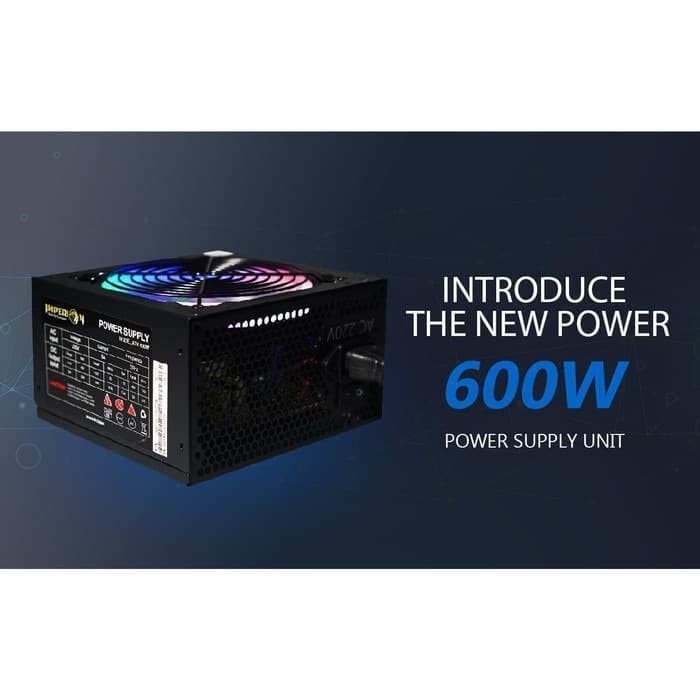Imperion P600 Power Supply 600W/Psu 600Watt Led Vga 8Pin Rgb