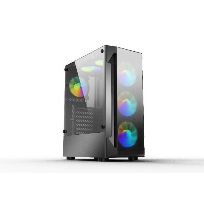 Pc Case Gaming Hose Glori Shine Free 3Fan Rgb