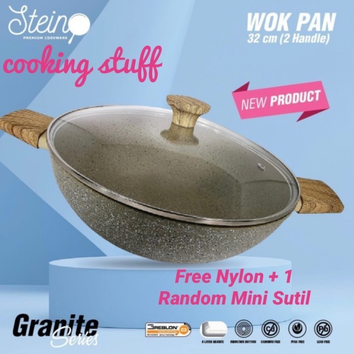 Stein Cooare - Granite Series Wok Pan 32 Cm