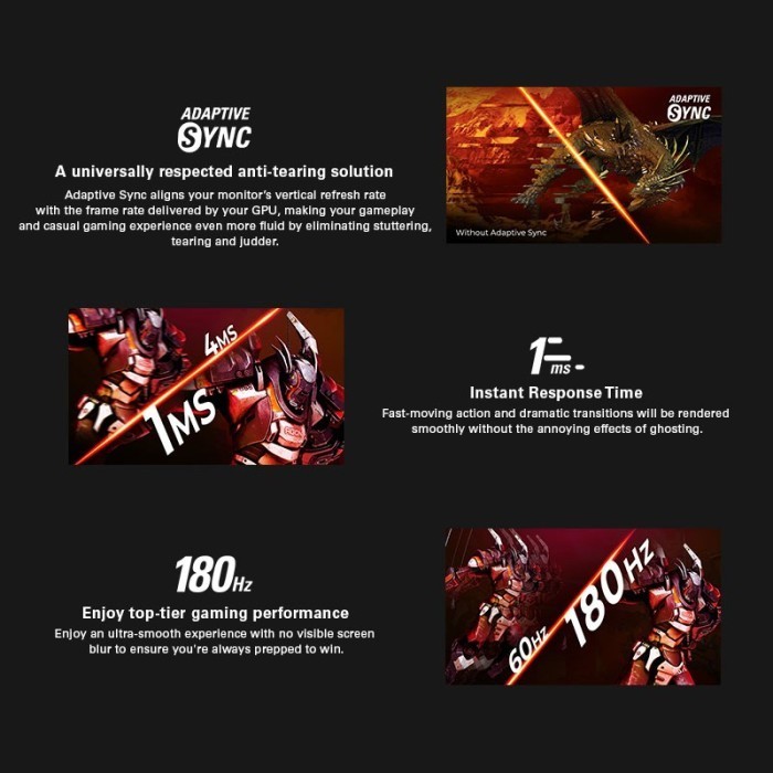 Monitor Led Aoc 24G15N Adaptive Sync 24Inch 180 Hz Va Fhd 1 Ms Hdr 10