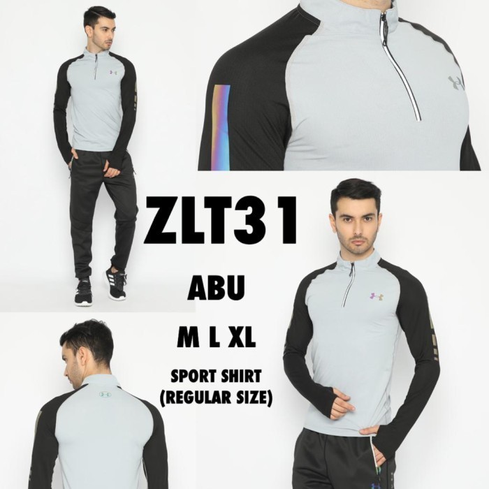 Bee Jersey Sepeda Pria/Kaos Olahraga Tangan Panjang Dryfit Baselayer