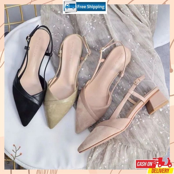 Terbaru Heel Haihil Remaja Import Haighils Cewek Kondangan Hells Kerja Heels Cantik Tertutup Sepatu 