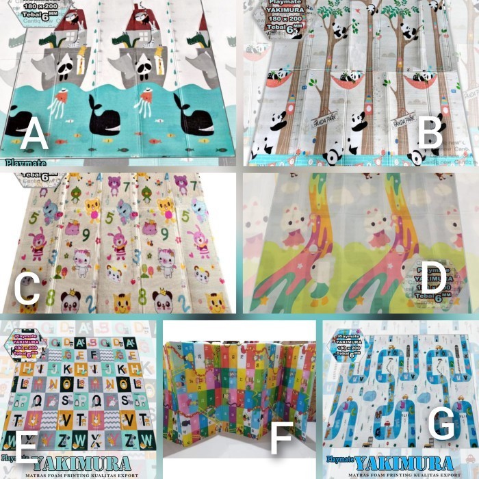 Playmat Yakimura 180X200 Playmate Bayi Karpet Lipat Matras Bayi Matras