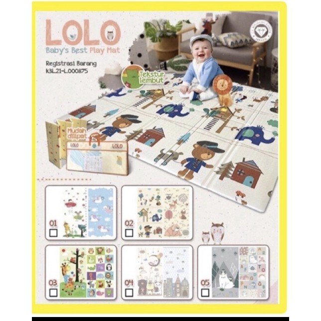 Playmat/Matras Lipat/Playmate (Size 150X200 & 180X200) Tebal 1 Cm