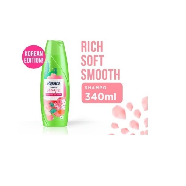 Rejoice Shampoo Rich Soft Smooth Jeju Rose 340 Ml