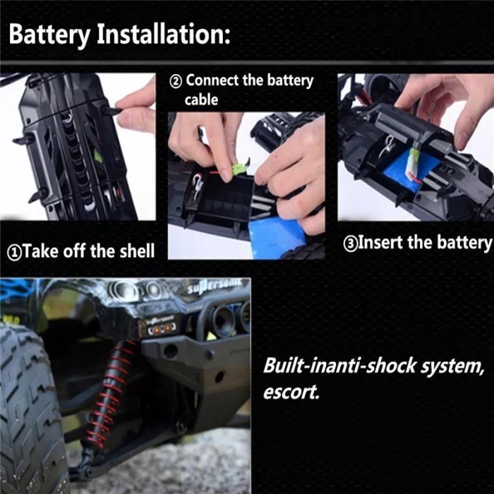 Xinlehong Mobil Rc Remote Control Monster Suv 9115 2.4Ghz 2Wd 40Km/Jam