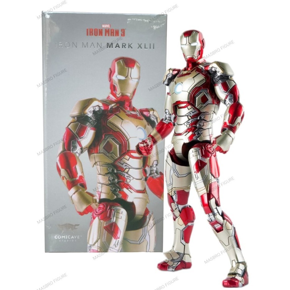 Action Figure Comicave Marvel IRON MAN Mark XLII 75% metal LED Mark 42