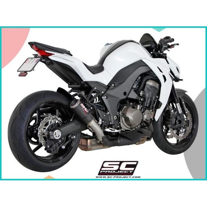 SC PROJECT PAIR OF CRT CARBON KAWASAKI Z1000 17-19 SLIP-ON 13m4yZ4 ond