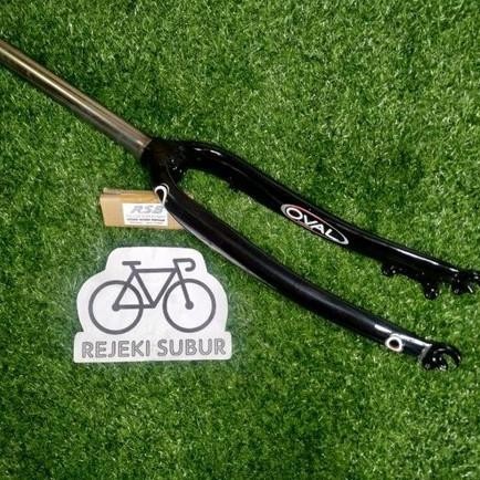 Fork Rigid Ring 26 Alloy Disk Brake Cakram Saja Hitam Putih Not Mosso