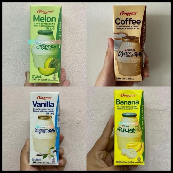 

Binggrae Flavored Milk Korea Strawberry/Melon / Banana / Lychee&Peach