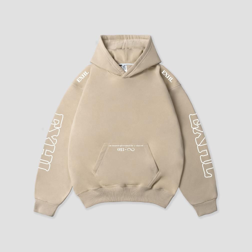 Hoodie Distro Pria Keren Exhale Dakota Oversized Cream